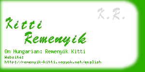 kitti remenyik business card